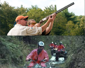 Combo Clayshooting and Quading 1 night package